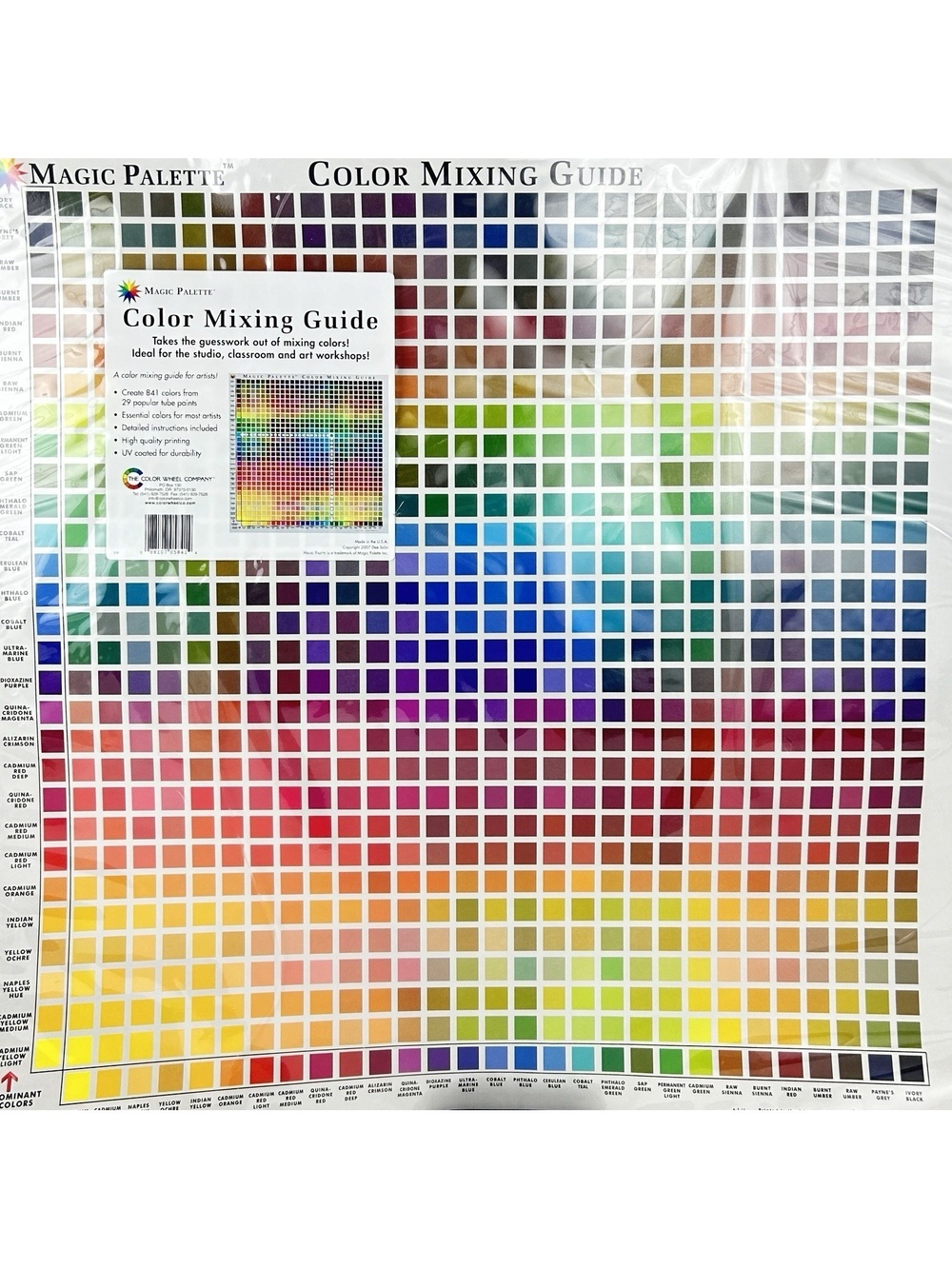 Giant Magic Palette Color Mixing Guide Poster Huge 2' x 2' New Sealed